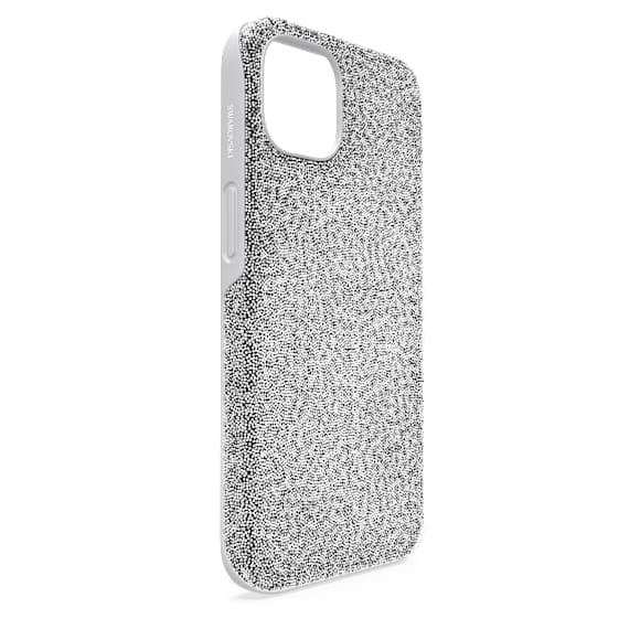 High smartphone case, iPhone® 13, Silver tone - Swarovski, 5643043