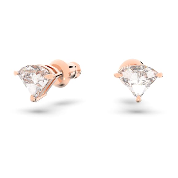 Stilla 套装, 三角形切割, 白色, 镀玫瑰金色调 - Swarovski, 5643730