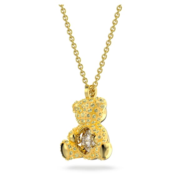 Conjunto Teddy, Oso, Amarillo, Baño tono oro - Swarovski, 5643798