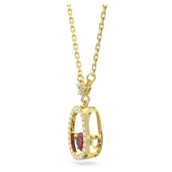 Cariti 套裝, 紅豆, 紅色, 鍍金色色調 - Swarovski, 5643912