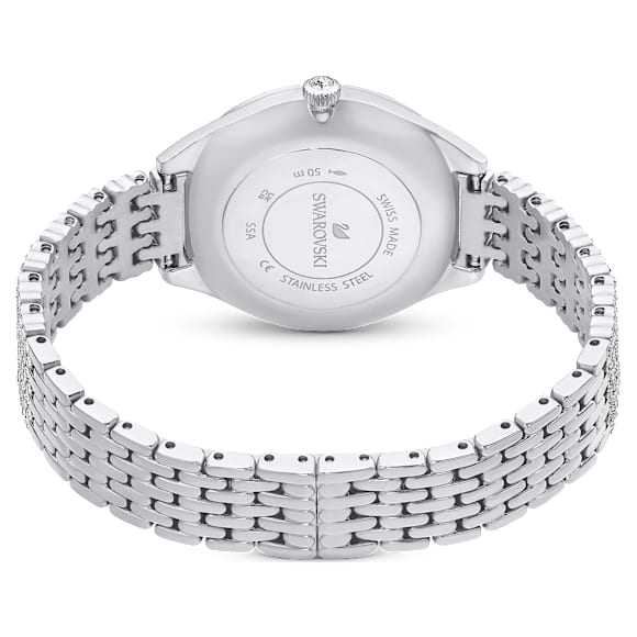 Attract Uhr, Schweizer Produktion, Voll-Pavé, Kristallarmband, Silberfarben, Edelstahl - Swarovski, 5644062