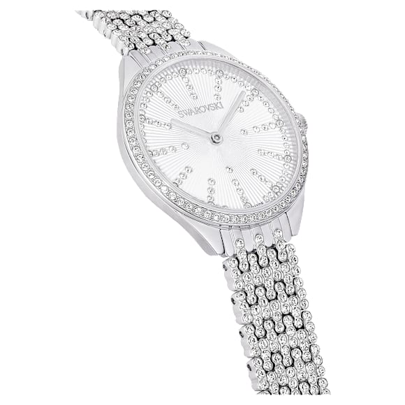 Attract Uhr, Schweizer Produktion, Voll-Pavé, Kristallarmband, Silberfarben, Edelstahl - Swarovski, 5644062