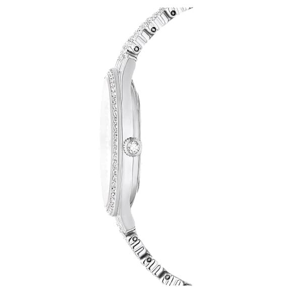 Attract horloge, Swiss Made, Volledig pavé, Kristallen armband, Zilverkleurig, Roestvrij staal - Swarovski, 5644062