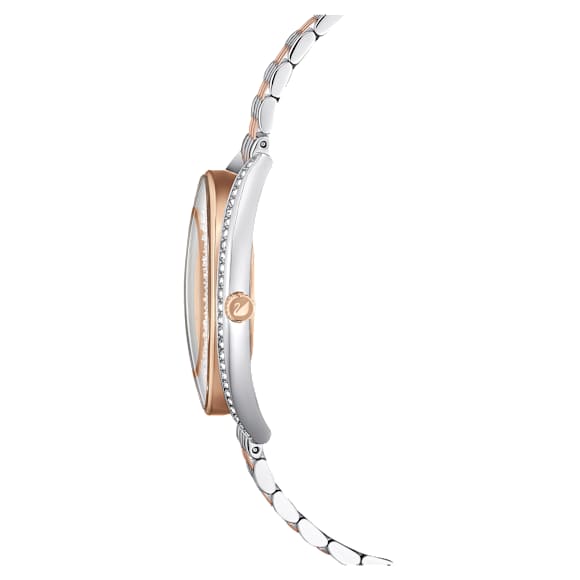 Montre Crystalline Aura, Fabriqué en Suisse, Bracelet en métal, Ton or rose, Finition mix de métal - Swarovski, 5644075