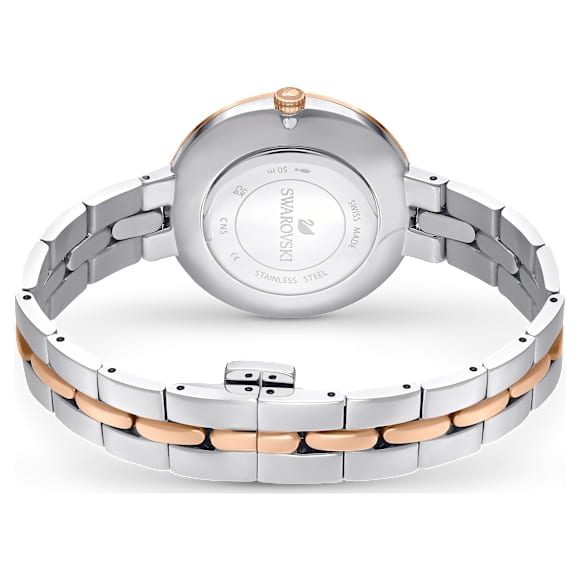 Montre Cosmopolitan, Fabriqué en Suisse, Bracelet en métal, Blanc, Finition mix de métal - Swarovski, 5644081