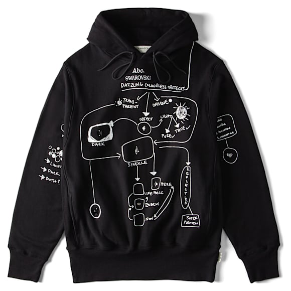 Φούτερ με κουκούλα ADVISORY BOARD CRYSTALS, Dazzling Colorless Objects, Μαύρη - Swarovski, 5644716