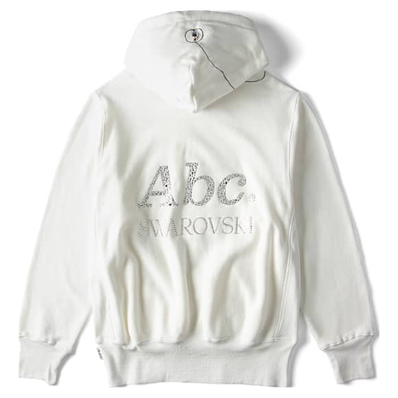 ADVISORY BOARD CRYSTALS, Gray Objects Displaced by Refraction hoodie, White - Swarovski, 5644724