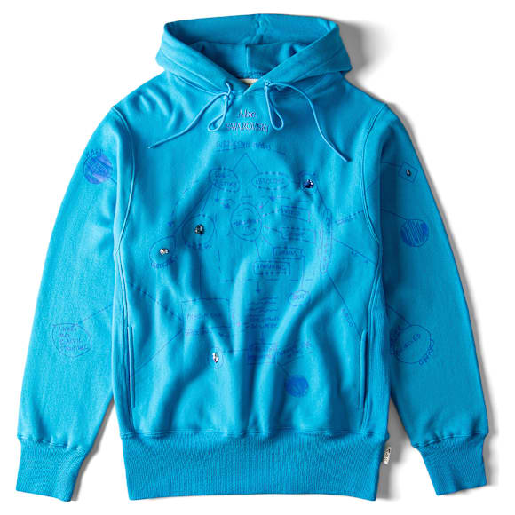 Hoodie ADVISORY BOARD CRYSTALS, Subjective Halos, Albastru - Swarovski, 5644732
