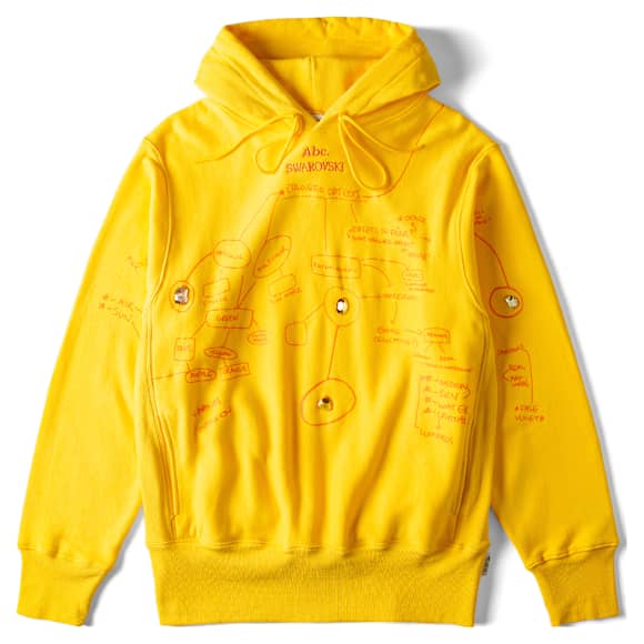 ADVISORY BOARD CRYSTALS, Colored Objects hoodie, Yellow - Swarovski, 5644744