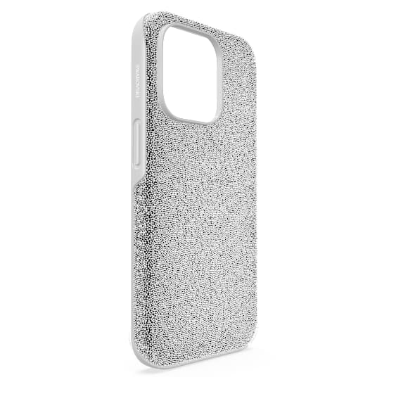 Swarovski グリッター iPhoneケース14専用 シルバー系 Swarovski