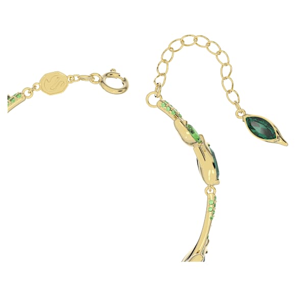 Dellium 手链, 竹子, 绿色, 镀金色调 - Swarovski, 5645374