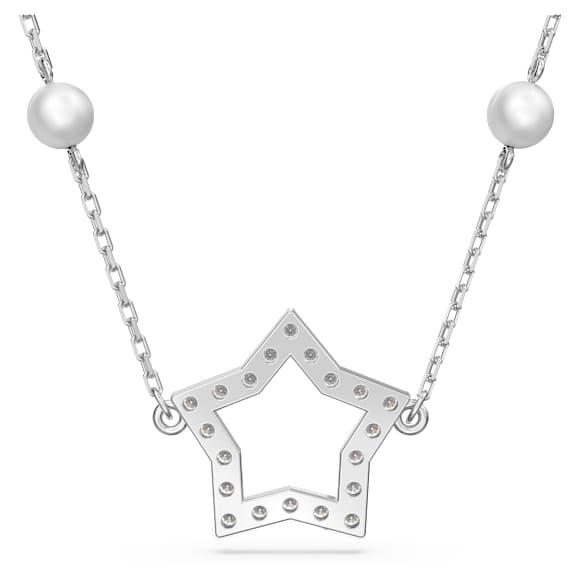 Collier Stella, Étoile, Blanc, Métal rhodié - Swarovski, 5645379