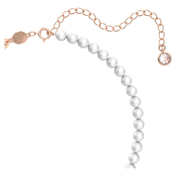 Stella 项链, 星星, 白色, 镀玫瑰金色调 - Swarovski, 5645381