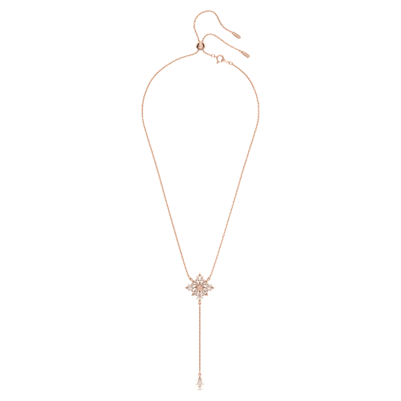 Stella Y形项链, 风筝型切割, 星星, 白色, 镀玫瑰金色调 - Swarovski, 5645383