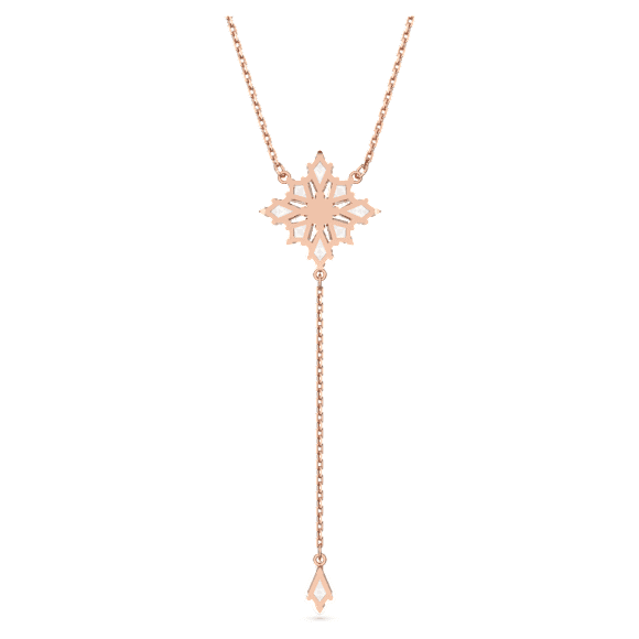Stella Y形项链, 风筝型切割, 星星, 白色, 镀玫瑰金色调 - Swarovski, 5645383