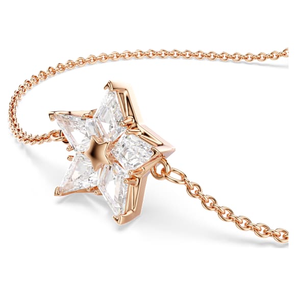 Stella 手链, 风筝型切割, 星星, 白色, 镀玫瑰金色调 - Swarovski, 5645460