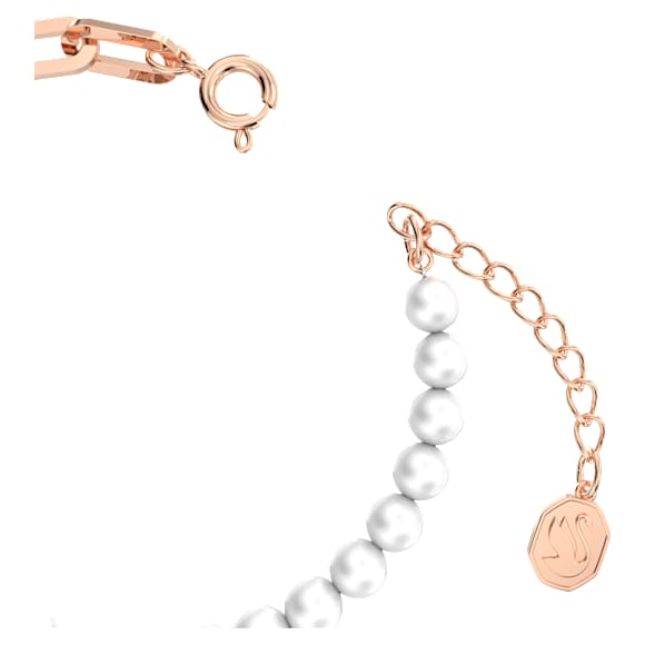 Stella bracelet, Pavé, Star, White, Rose gold-tone plated - Swarovski, 5645461