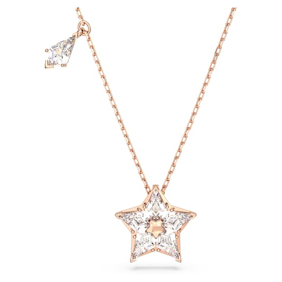 Stella pendant, Kite cut, Star, White, Rose gold-tone plated - Swarovski, 5645463