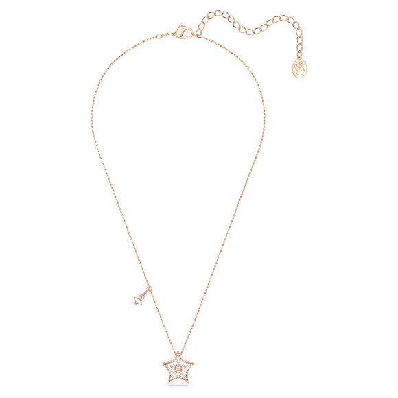Stella pendant, Kite cut, Star, White, Rose gold-tone plated - Swarovski, 5645463
