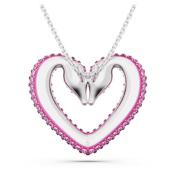 Sublima 链坠, 心形, 大号, 紫色, 镀铑 - Swarovski, 5646571