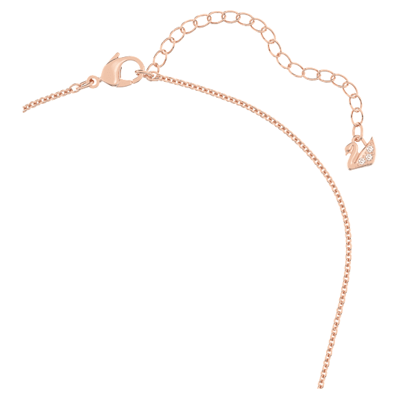 Una Angelic 项链, 方形切割, 白色, 玫瑰金色饰面 - Swarovski, 5646715