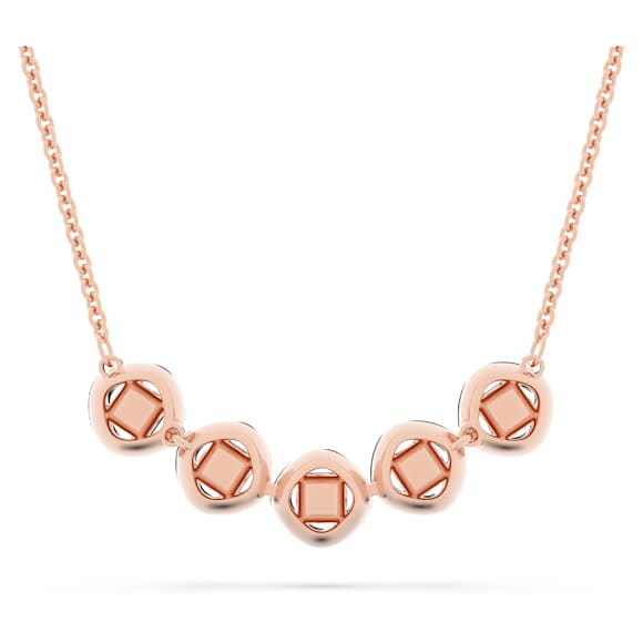 Angelic Square necklace, Square cut, White, Rose gold-tone plated - Swarovski, 5646715