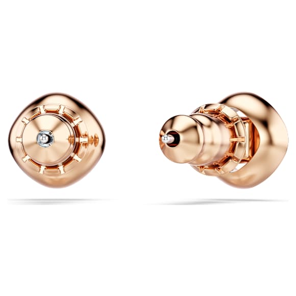 Angelic Square stud earrings, Square cut, White, Rose gold-tone plated - Swarovski, 5646716