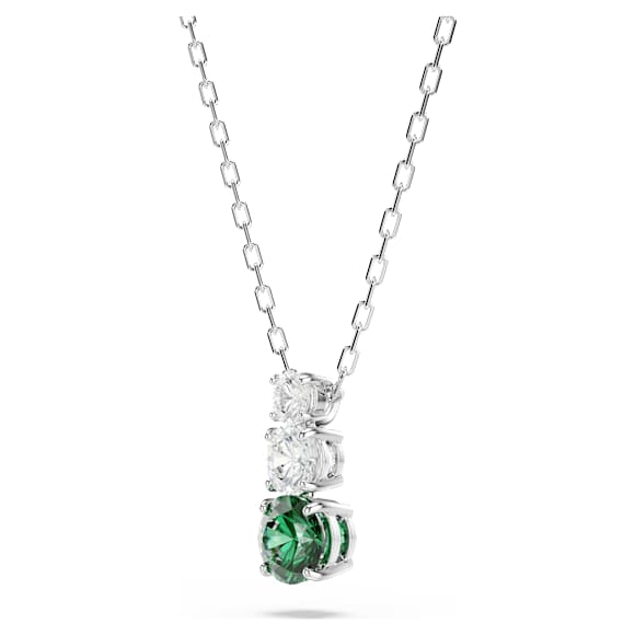 Stilla Attract Kolye, Yeşil, Rodyum kaplama - Swarovski, 5646717