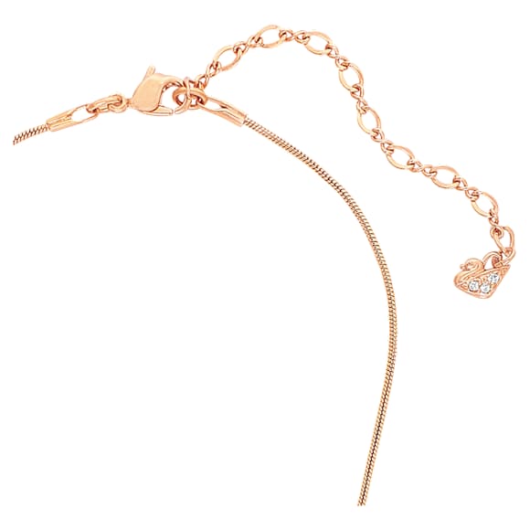 Circle Kolye, Yuvarlak şekil, Beyaz, Pembe altın rengi kaplama - Swarovski, 5646721