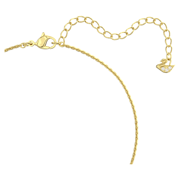 Verižica Further, Prepleteni krogi, Bela, PVD zlatega odtenka - Swarovski, 5646723