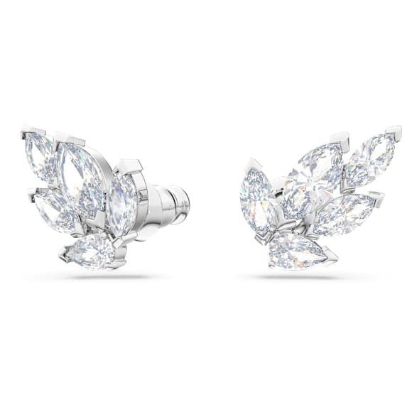 Louison Örhängen, Löv, Vit, Rodiumpläterad - Swarovski, 5646728