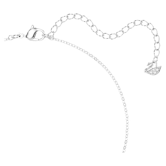 Colar Una, Lapidação redonda, Modelo oval, Azul, Lacado a ródio - Swarovski, 5646731