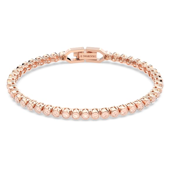 Imber Emily bracelet, Round cut, Pink, Rose gold-tone plated - Swarovski, 5646736