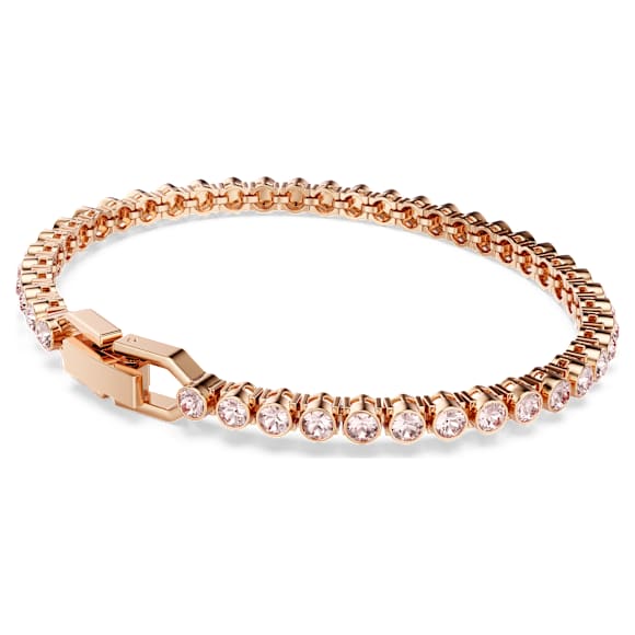 Imber Emily bracelet, Round cut, Pink, Rose gold-tone plated - Swarovski, 5646736