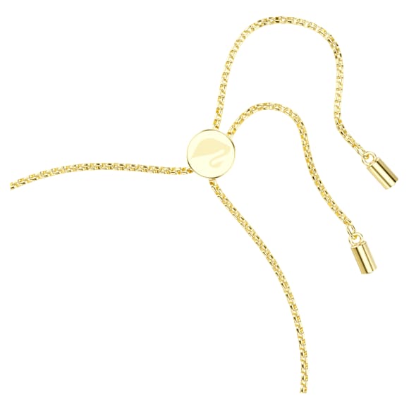 Náramek Further, Propletené smyčky, Bílá, Pokoveno ve zlatém odstínu - Swarovski, 5646737
