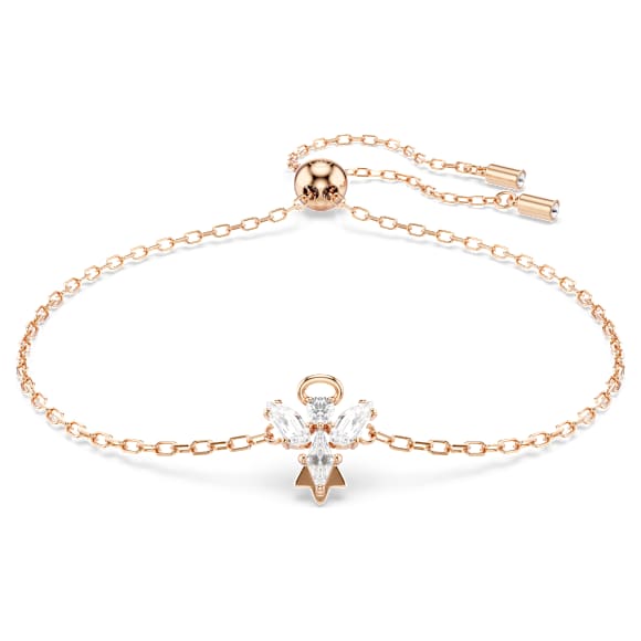 Magic bracelet, Angel, White, Rose gold-tone plated - Swarovski, 5646740