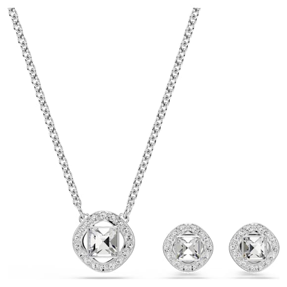 Una Angelic 套装, 白色, 镀铑 - Swarovski, 5646907