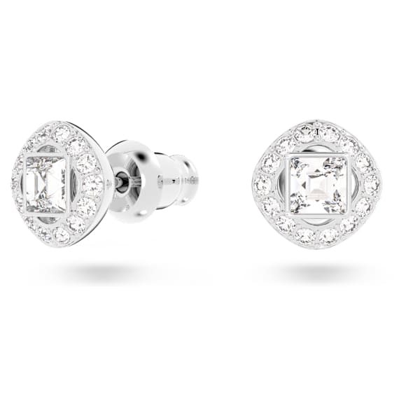 Angelic Square set, White, Rhodium plated - Swarovski, 5646907