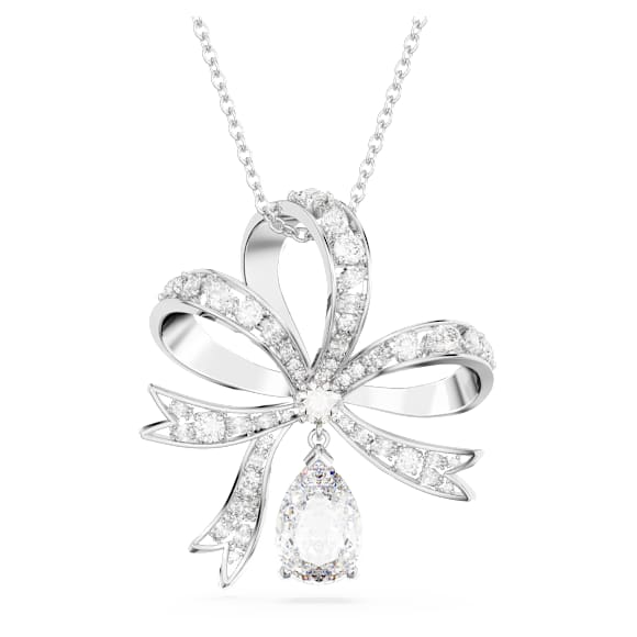 Hyperbola ペンダント, リボン, 大, ホワイト, ロジウム・プレーティング - Swarovski, 5647561
