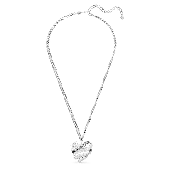 Hyperbola 鏈墜, 心形, 大碼, 白色, 鍍白金色 - Swarovski, 5647578