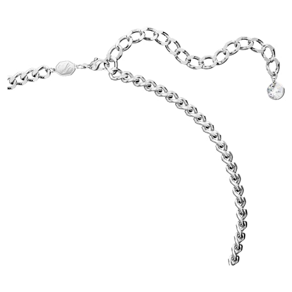 Hyperbola 鏈墜, 心形, 大碼, 白色, 鍍白金色 - Swarovski, 5647578