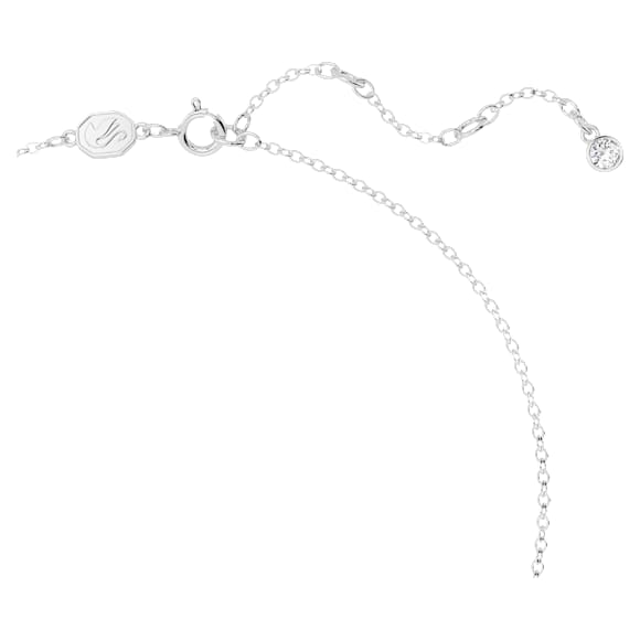 Collana Volta, Fiocco, Piccola, Bianca, Placcato rodio - Swarovski, 5647583