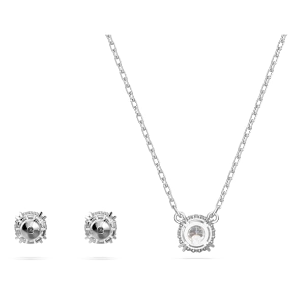 Set Constella, Taglio Round, Bianco, Placcato rodio - Swarovski, 5647663