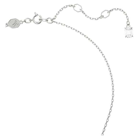 Matrix pendant, Mixed cuts, Heart, White, Rhodium plated - Swarovski, 5647924