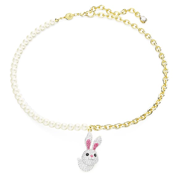 Chinese Zodiac Rabbit Halsband, Kanin, Flerfärgad, Guldfärgad plätering - Swarovski, 5647970
