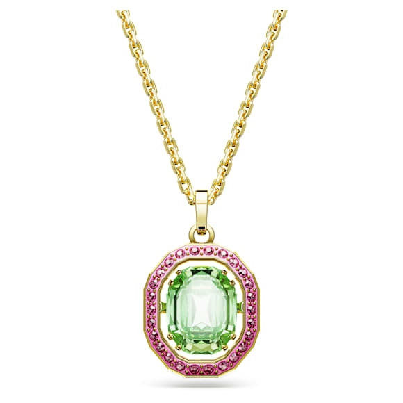 Chroma 链坠, 八角形切割, 流光溢彩, 镀金色调 - Swarovski, 5648446