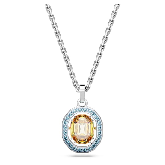 Chroma 链坠, 八角形切割, 流光溢彩, 镀铑 - Swarovski, 5648447