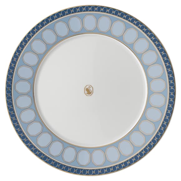 Signum Yemek tabağı, Porselen, Mavi - Swarovski, 5648483