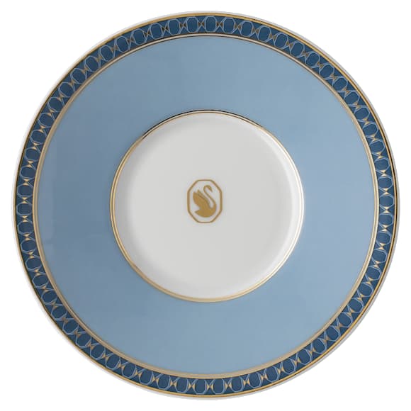 Signum espresso cup with saucer, Porcelain, Blue - Swarovski, 5648501