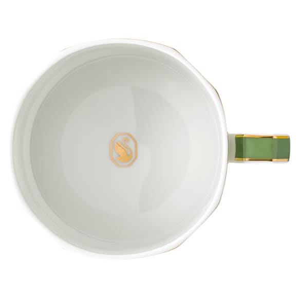 Signum 소서가 있는 찻잔, 포슬린, 그린 - Swarovski, 5648532